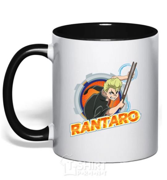 Mug with a colored handle Badge Rantaro black фото