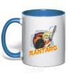 Mug with a colored handle Badge Rantaro royal-blue фото