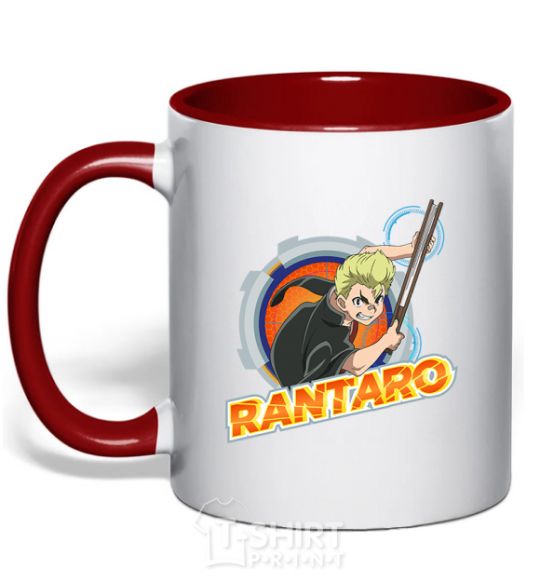 Mug with a colored handle Badge Rantaro red фото