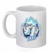 Ceramic mug Lui badge White фото