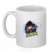 Ceramic mug Daigo badge White фото