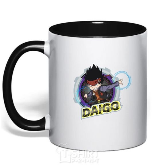 Чашка с цветной ручкой Daigo badge Черный фото