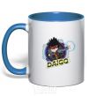 Чашка с цветной ручкой Daigo badge Ярко-синий фото