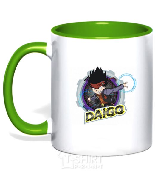 Чашка с цветной ручкой Daigo badge Зеленый фото