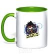 Mug with a colored handle Daigo badge kelly-green фото