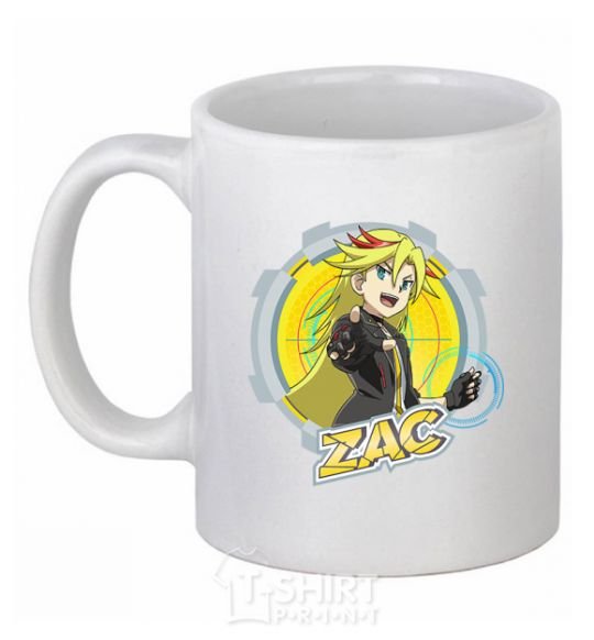 Ceramic mug Zac badge White фото