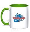 Mug with a colored handle BEYBLADE Logo kelly-green фото