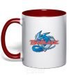 Mug with a colored handle BEYBLADE Logo red фото