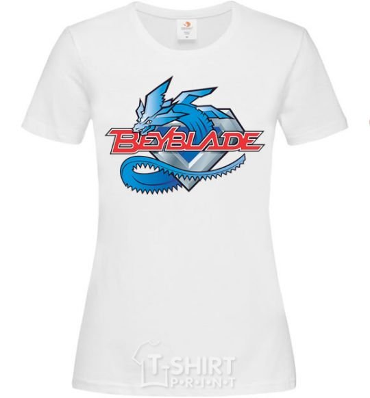 Women's T-shirt BEYBLADE Logo White фото