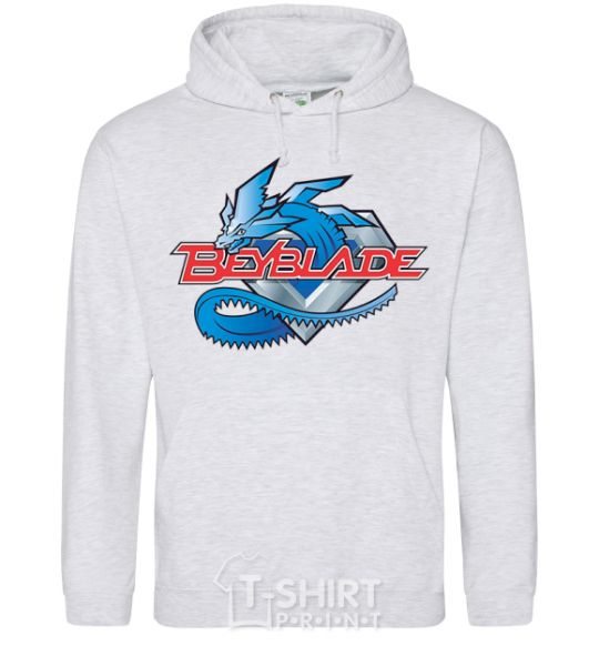 Men`s hoodie BEYBLADE Logo sport-grey фото