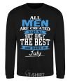 Sweatshirt All man are equal but only the best are born in July black фото