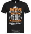 Мужская футболка The best are born in November Черный фото