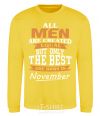 Sweatshirt The best are born in November yellow фото