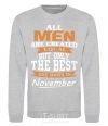 Sweatshirt The best are born in November sport-grey фото