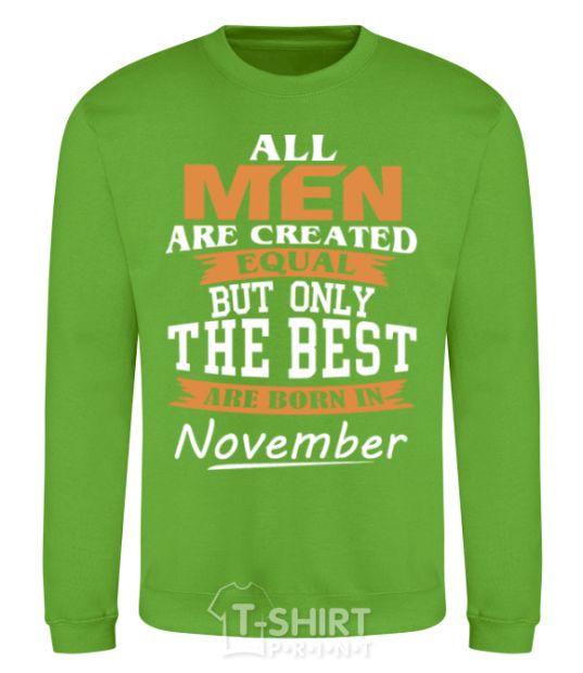 Sweatshirt The best are born in November orchid-green фото