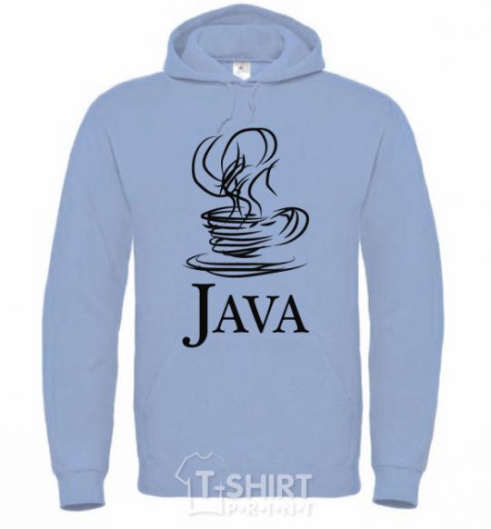 Men`s hoodie Java sky-blue фото