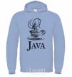 Men`s hoodie Java sky-blue фото