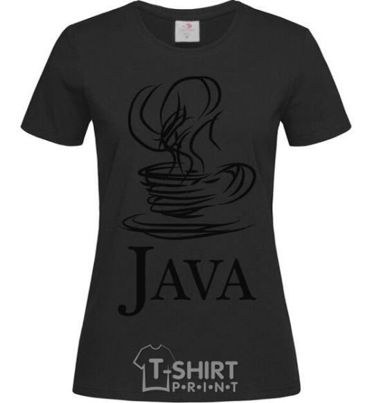 Women's T-shirt Java black фото