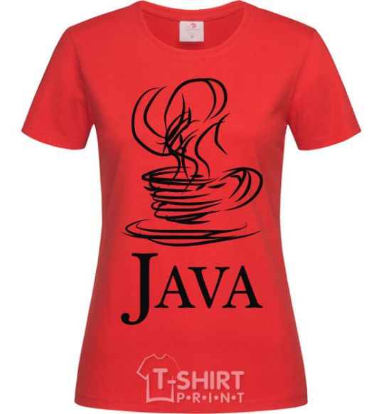 Women's T-shirt Java red фото