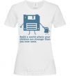 Women's T-shirt Build the best world White фото