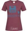 Women's T-shirt Build the best world burgundy фото