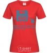 Women's T-shirt Build the best world red фото