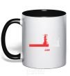 Mug with a colored handle Programmer deadline black фото