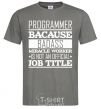 Men's T-Shirt Badass worker dark-grey фото