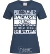 Women's T-shirt Badass worker navy-blue фото