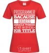 Women's T-shirt Badass worker red фото