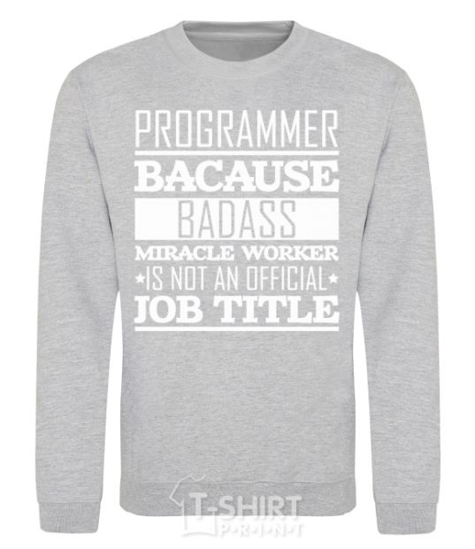 Sweatshirt Badass worker sport-grey фото