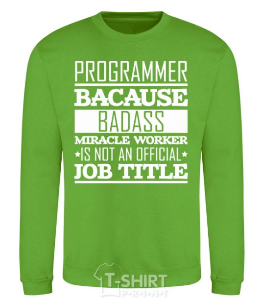 Sweatshirt Badass worker orchid-green фото