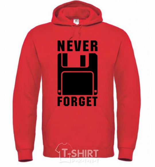 Men`s hoodie Never forget bright-red фото