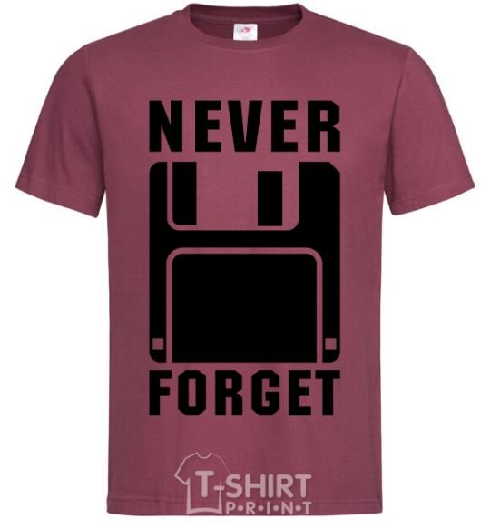 Men's T-Shirt Never forget burgundy фото