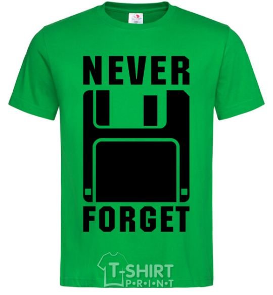 Мужская футболка Never forget Зеленый фото