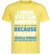 Men's T-Shirt Linux system administrator cornsilk фото