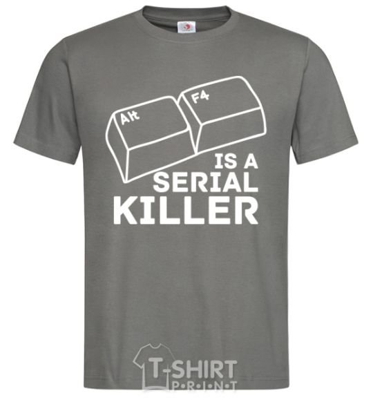 Мужская футболка Alt F4 - serial killer Графит фото