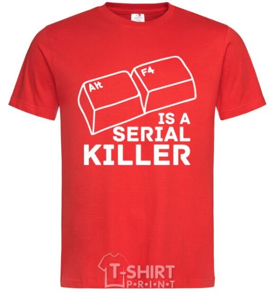 Мужская футболка Alt F4 - serial killer Красный фото