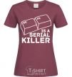 Women's T-shirt Alt F4 - serial killer burgundy фото