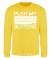 Sweatshirt Push my buttons yellow фото