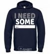 Men`s hoodie I need some space navy-blue фото