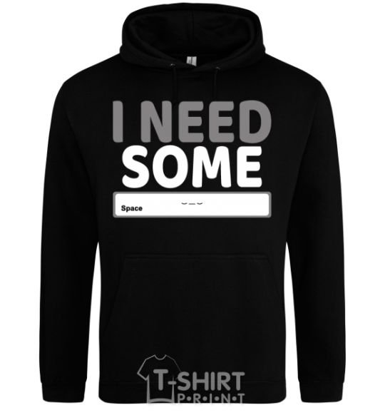 Men`s hoodie I need some space black фото