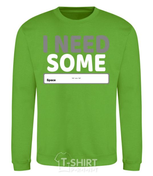 Sweatshirt I need some space orchid-green фото