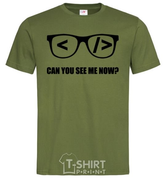 Men's T-Shirt Can you see me now millennial-khaki фото