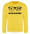 Sweatshirt Can you see me now yellow фото