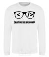 Sweatshirt Can you see me now White фото