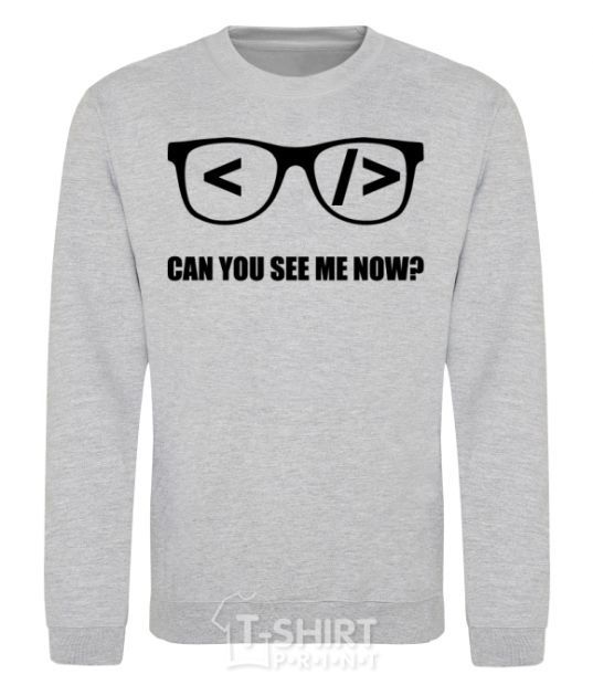 Sweatshirt Can you see me now sport-grey фото