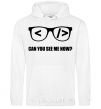 Men`s hoodie Can you see me now White фото