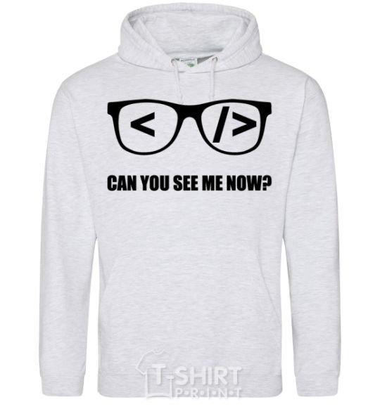 Men`s hoodie Can you see me now sport-grey фото