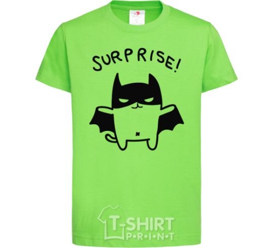 Kids T-shirt Bat cat orchid-green фото